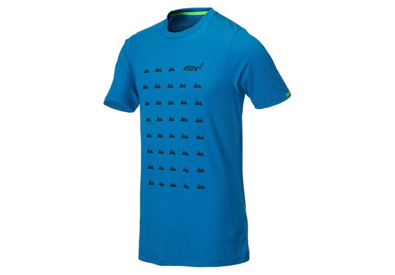 Inov-8 Tri Blend Ss 'grid' Men's T-Shirts Blue UK 047156RQP